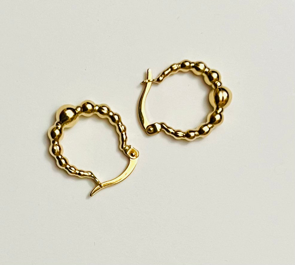 Beaded hoop earrings