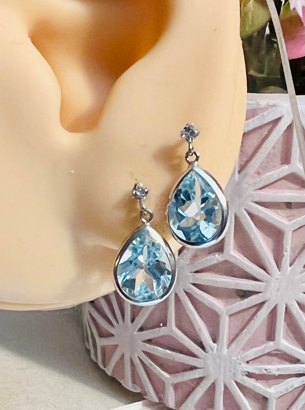 Blue Topaz Earrings
